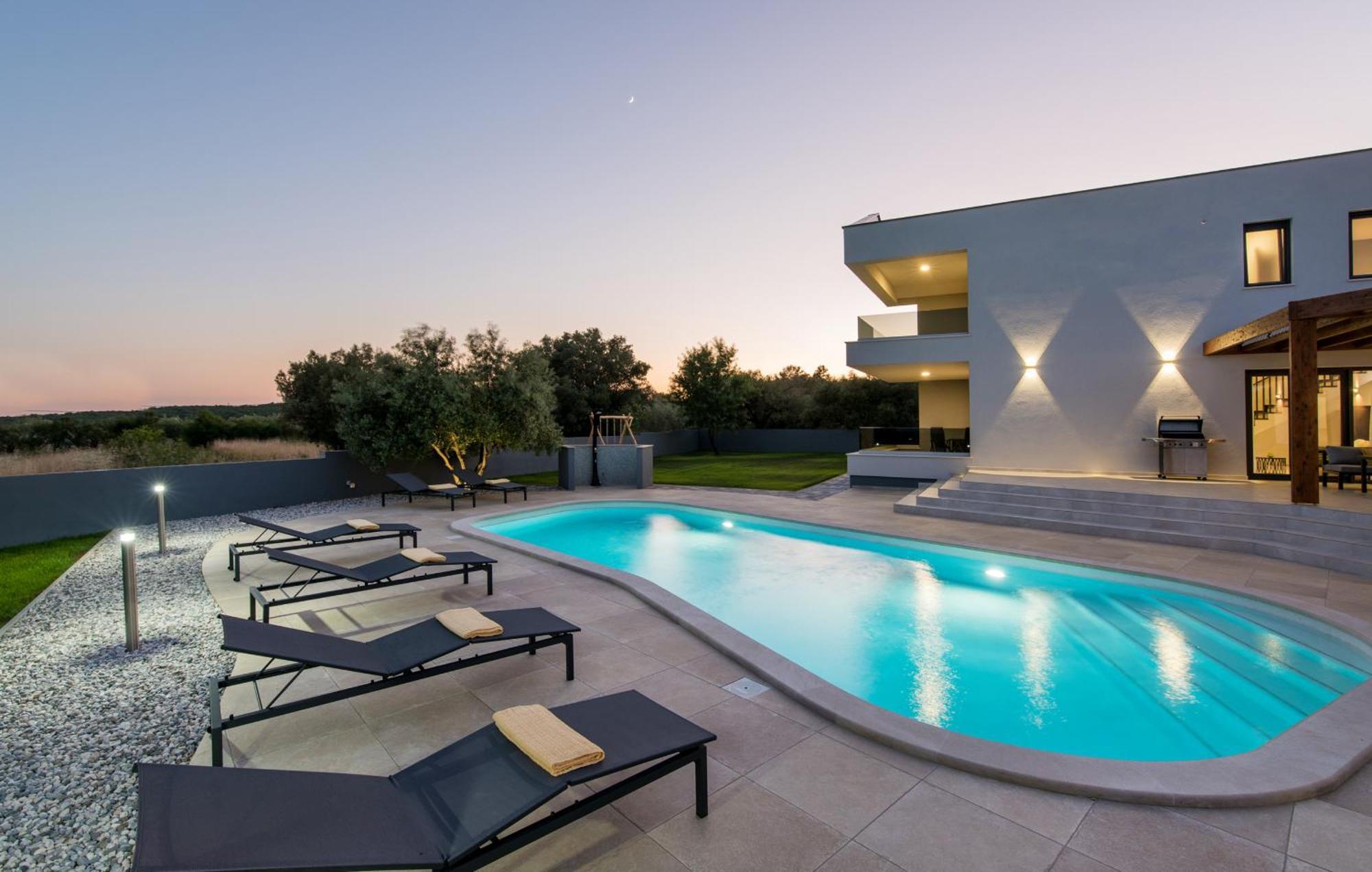 קרניצה Villa Posidonia Near Pula With Sea View And Surrounded By Olive Trees מראה חיצוני תמונה