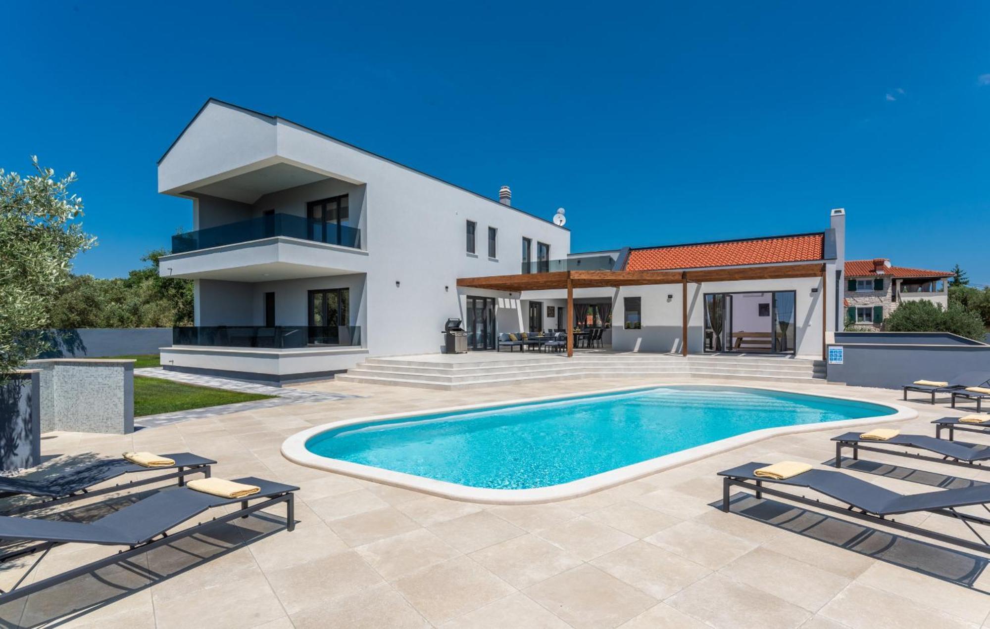 קרניצה Villa Posidonia Near Pula With Sea View And Surrounded By Olive Trees מראה חיצוני תמונה